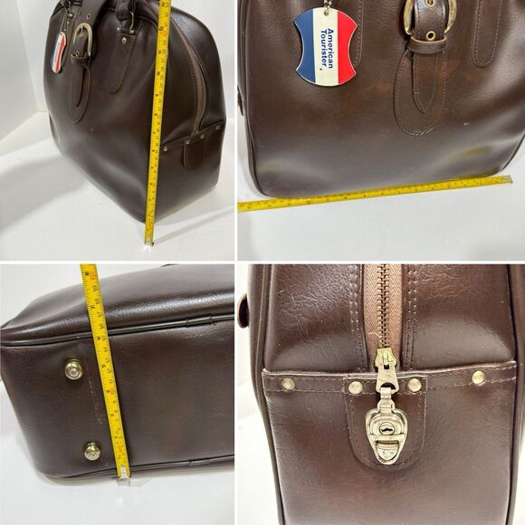 Vintage 1960 1970's American Tourister Carry On Tote Overnight Luggage - Picture 9 of 16